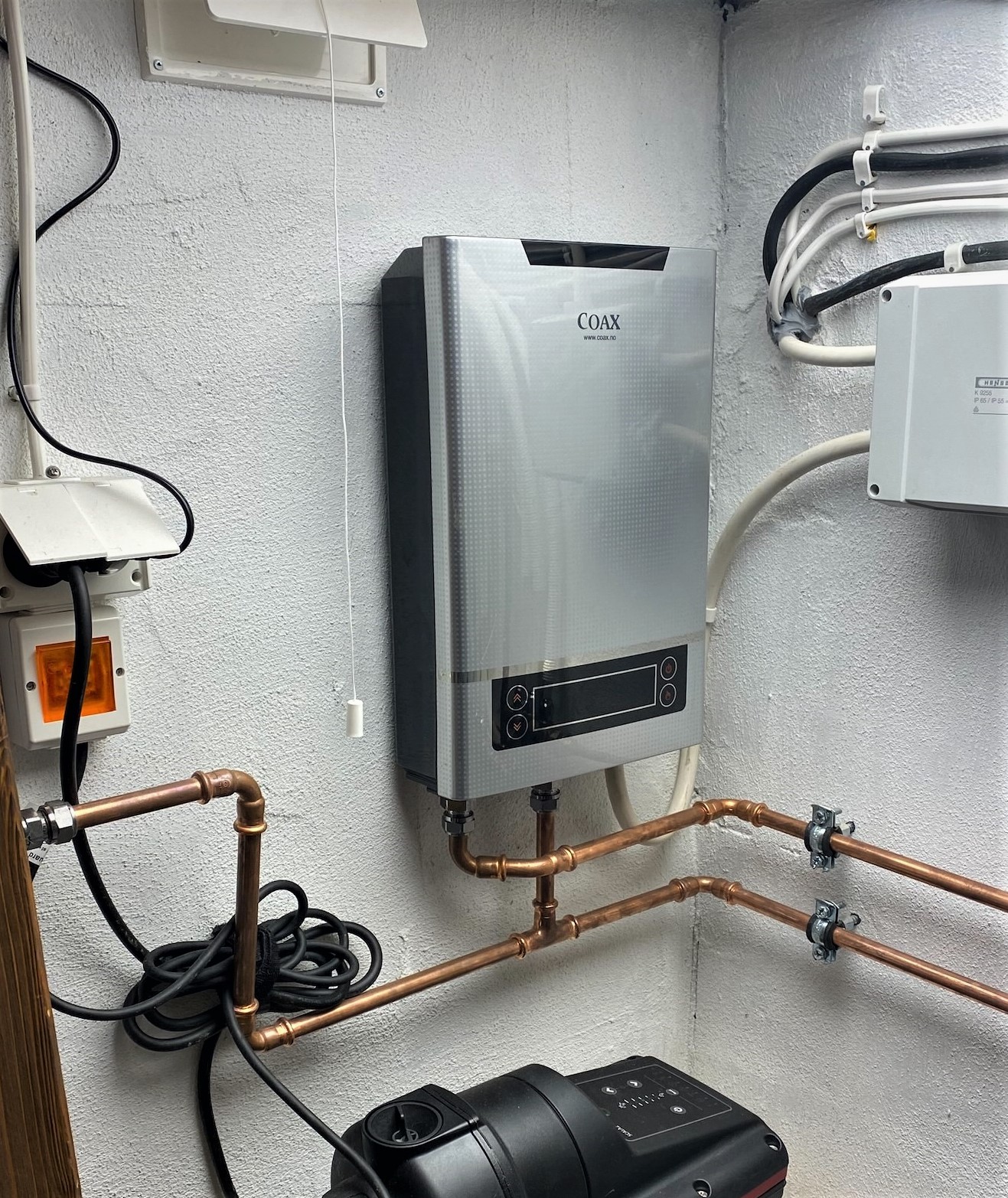 Kommunalt pumpehus, Horten - "1-fase og 3-fase varmere i Kommunale pumpehus"...